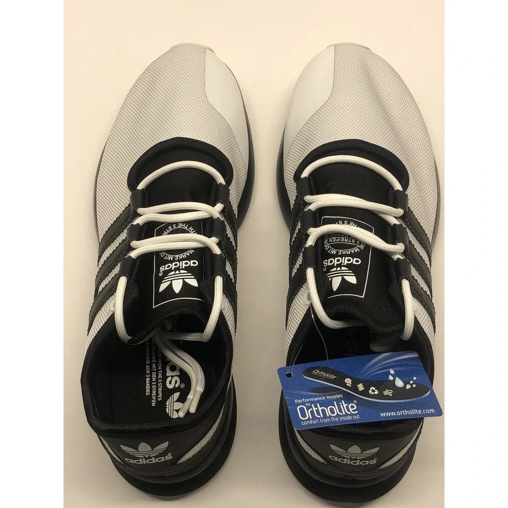 Adidas SL Rise Mens White‎ Black Mesh Athletic Running Shoes Size 9